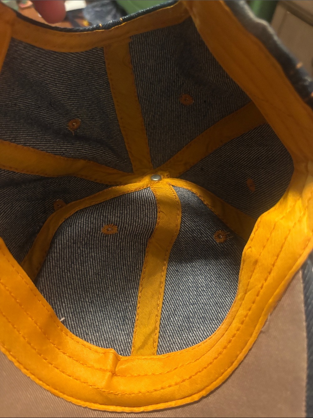 Embellished Denim Cap with Rhinestone American Flag - Picture 2 of 4